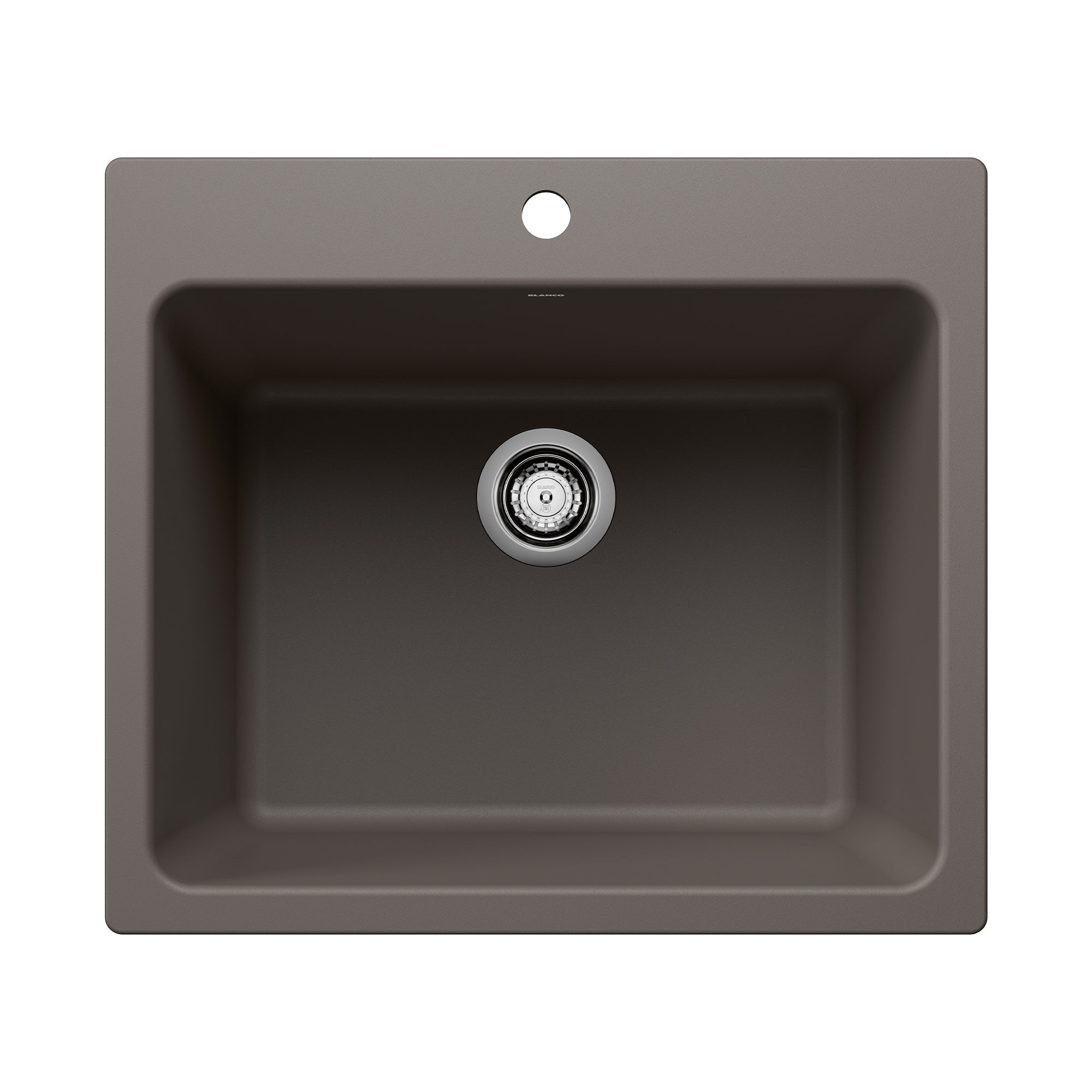 Blanco - 443116 - Liven SILGRANIT 25" Single Bowl Dual Mount Laundry Sink - Volcano Gray