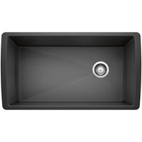 Blanco - 441768 - Diamond SILGRANIT 33" Super Single Undermount Kitchen Sink - Anthracite