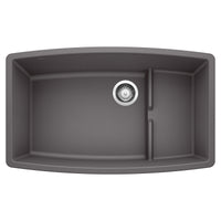 Blanco - 441476 - Performa Cascade SILGRANIT 32" Single Bowl Undermount Kitchen Sink with Colander - Cinder