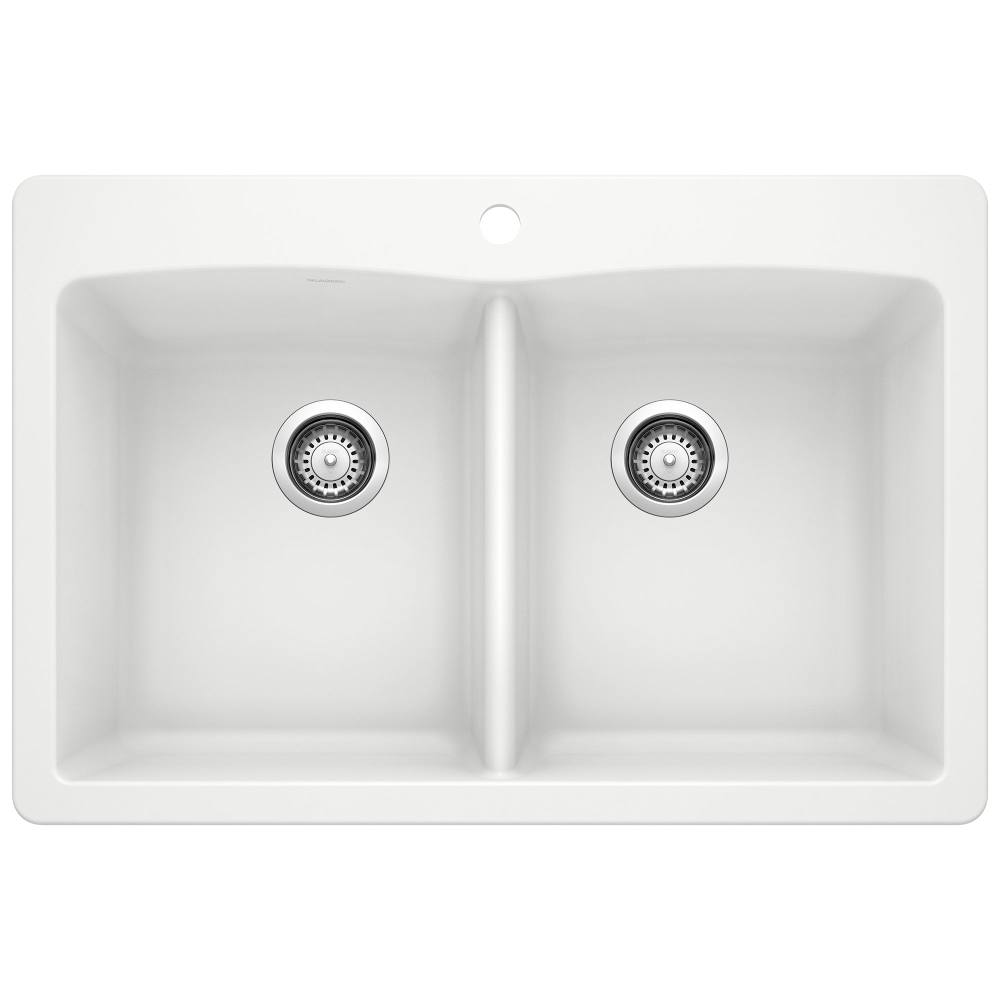 Blanco - 440221 - Diamond SILGRANIT 33" 50/50 Double Bowl Dual Mount Kitchen Sink - White