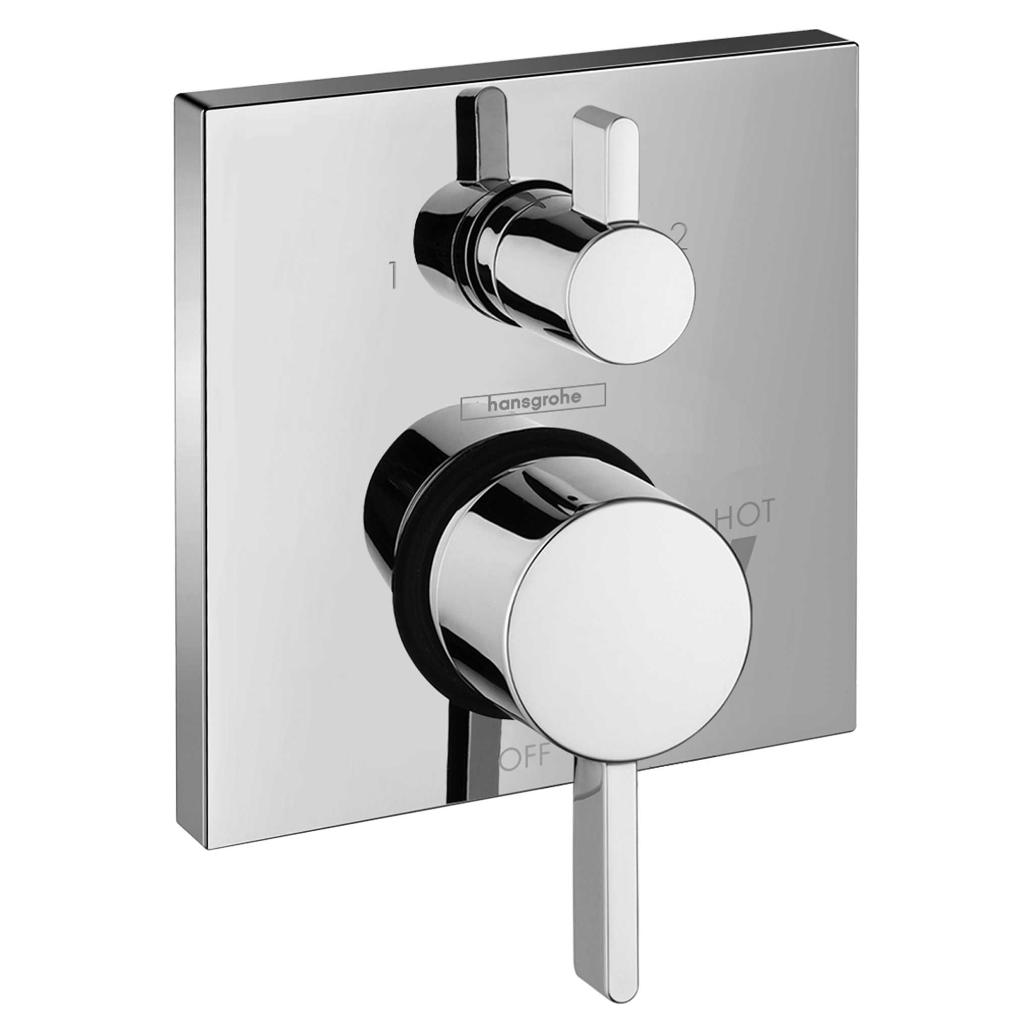 Pressure Balance Trim Square with Diverter in Multiple Finishes