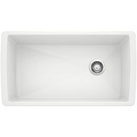 Blanco - 441767 - Diamond SILGRANIT 33" Super Single Undermount Kitchen Sink - White