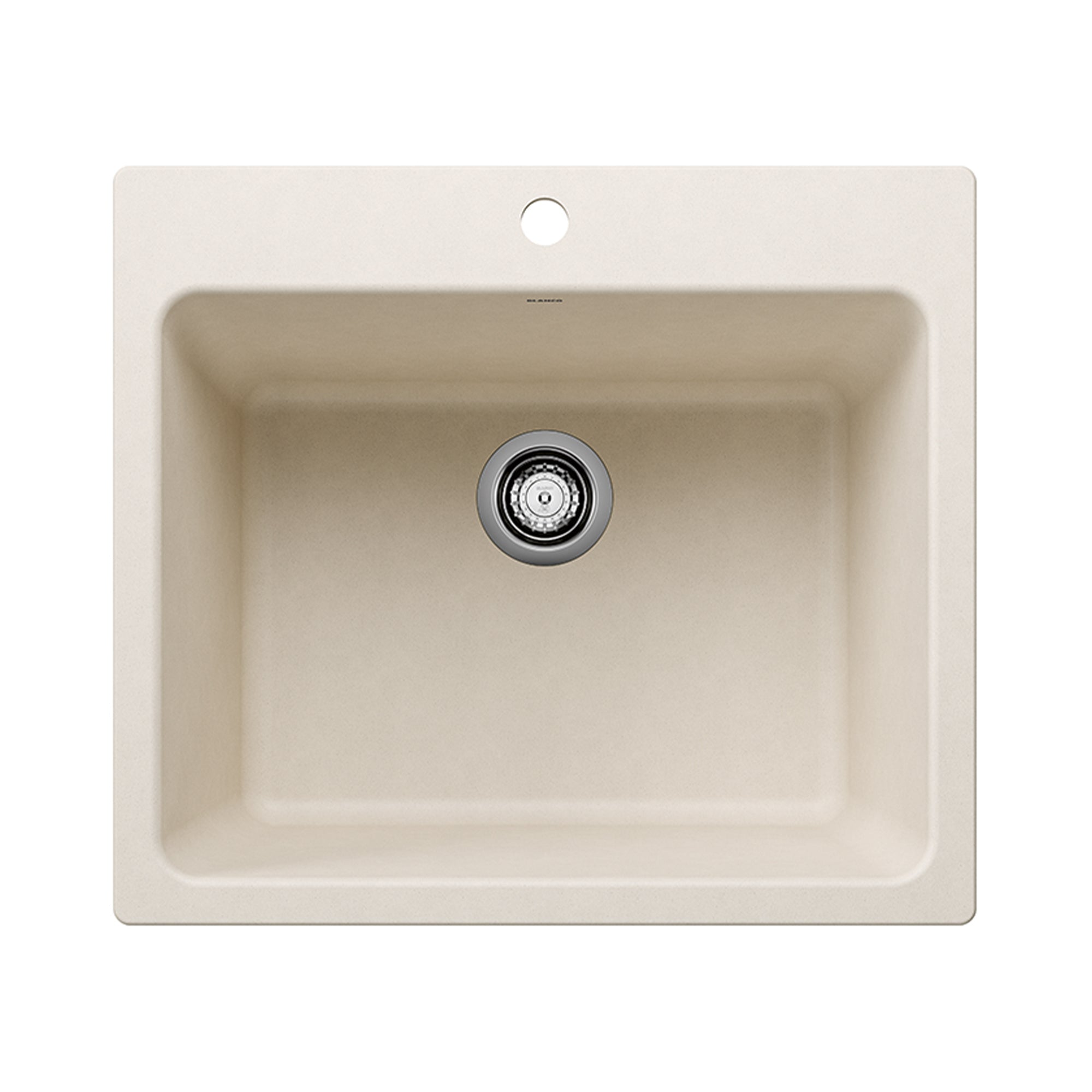 Blanco - 443079 - Liven SILGRANIT 25" Single Bowl Dual Mount Laundry Sink - Soft White