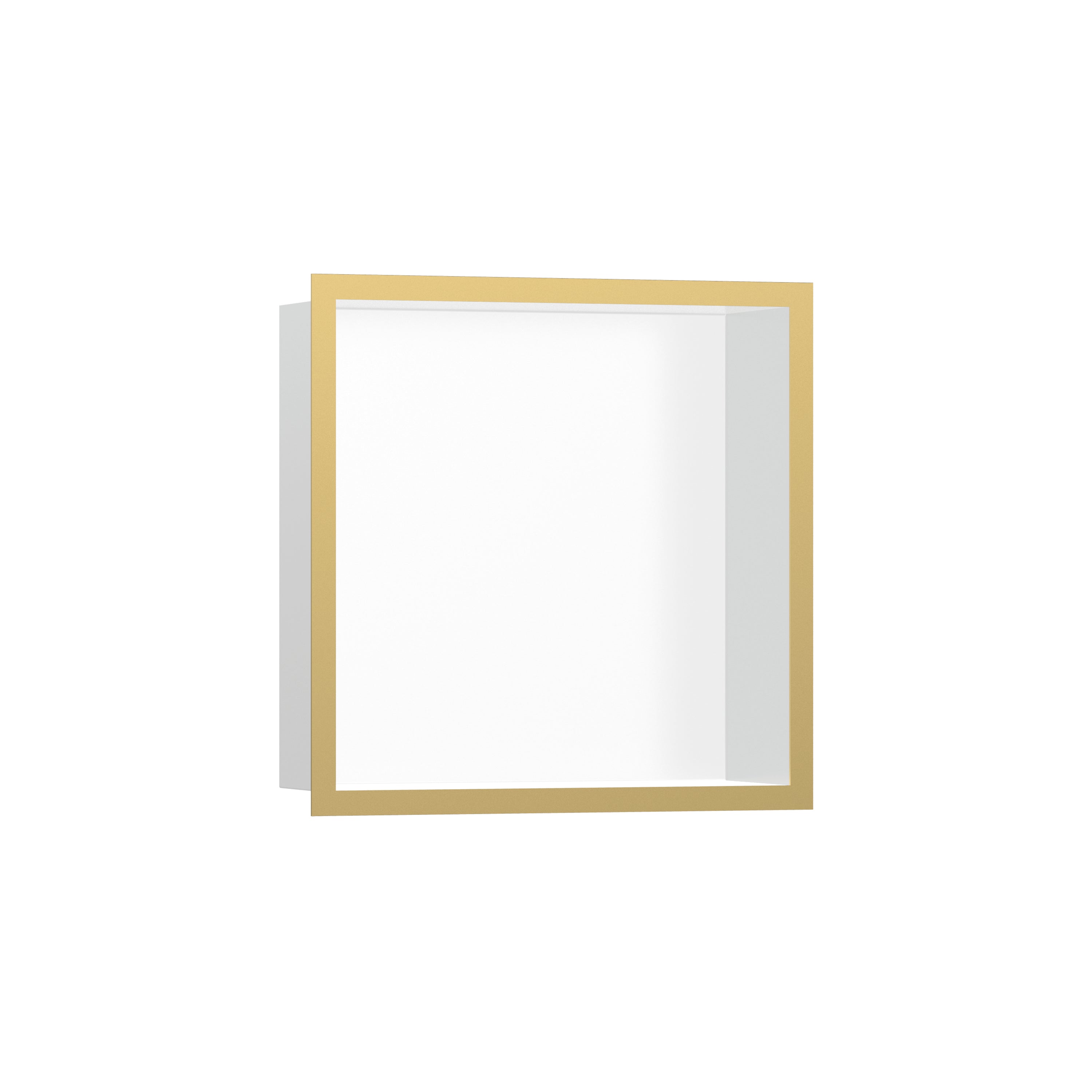 Wall Niche Matte White with Design Frame 12"x 12"x 4"  in Multiple Finishes