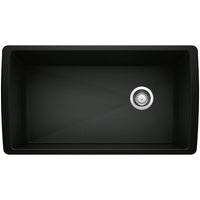 Blanco - 442916 - Diamond SILGRANIT 33" Super Single Undermount Kitchen Sink - Coal Black