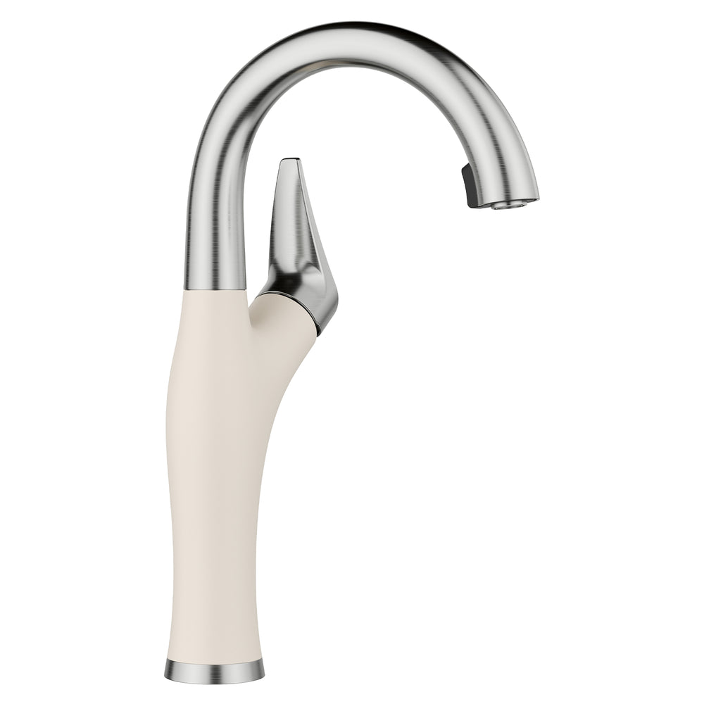 Blanco - 443041 - Artona Pull-Down Dual-Spray Bar Faucet - PVD Steel/Soft White