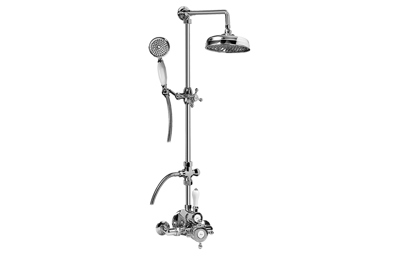 Adley Exposed Thermostatic Shower System w/Handshower (Rough & Trim) in Multiple Finishes