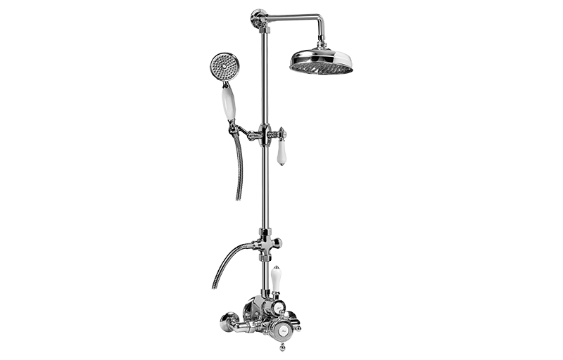 Adley Exposed Thermostatic Shower System w/Handshower (Rough & Trim) in Multiple Finishes