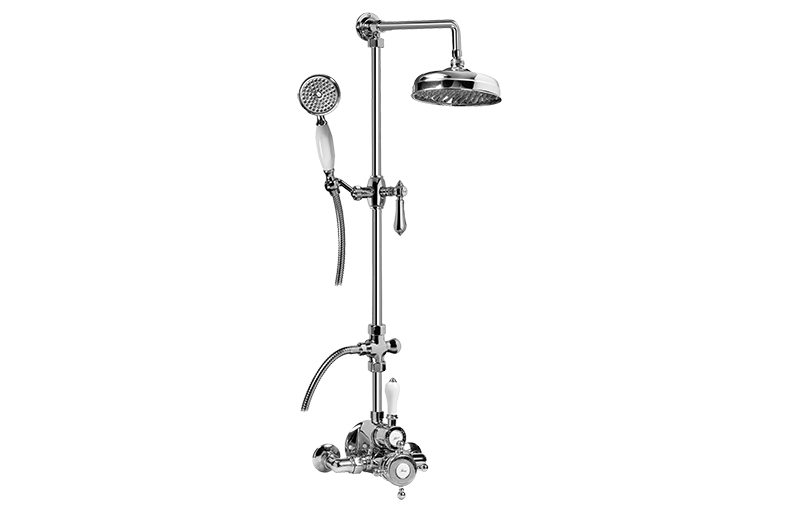 Adley Exposed Thermostatic Shower System w/Handshower (Rough & Trim) in Multiple Finishes