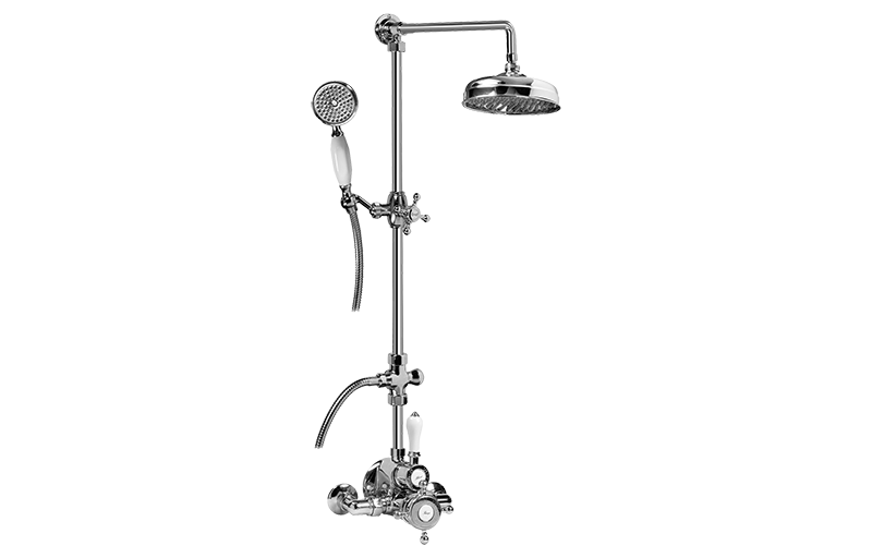 Adley Exposed Thermostatic Shower System w/Handshower (Rough & Trim) in Multiple Finishes