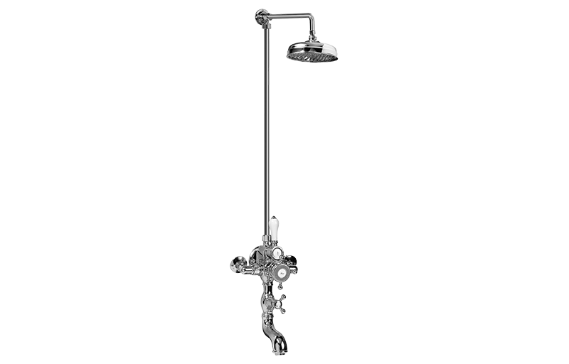 Adley Exposed Thermostatic Shower System (Rough & Trim) in Multiple Finishes