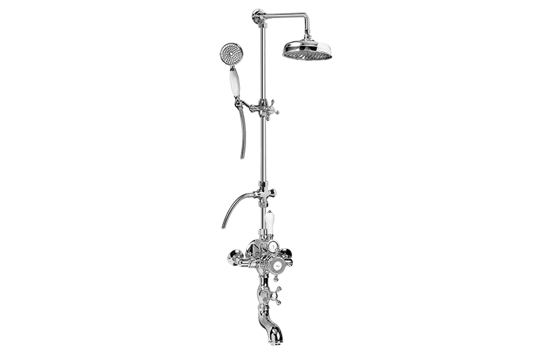 Adley Exposed Thermostatic Shower System w/Handshower (Rough & Trim) in Multiple Finishes