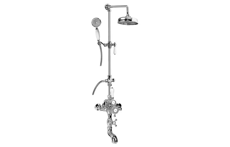 Adley Exposed Thermostatic Shower System w/Handshower (Rough & Trim) in Multiple Finishes