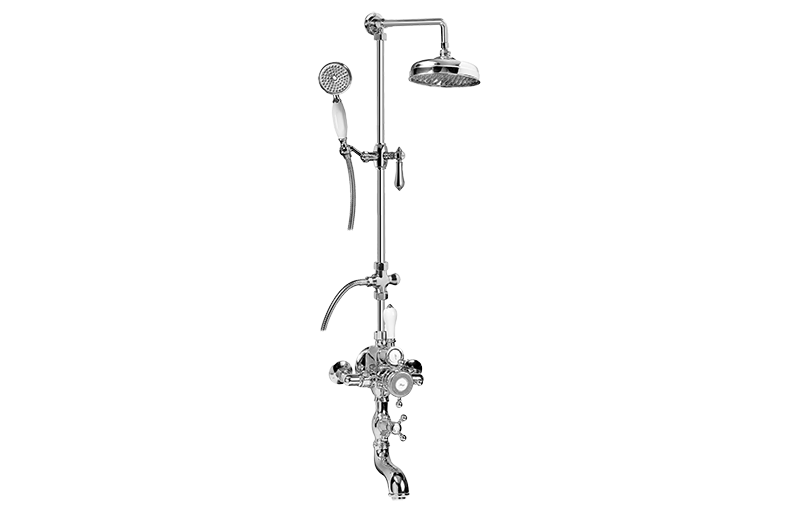 Adley Exposed Thermostatic Shower System w/Handshower (Rough & Trim) in Multiple Finishes