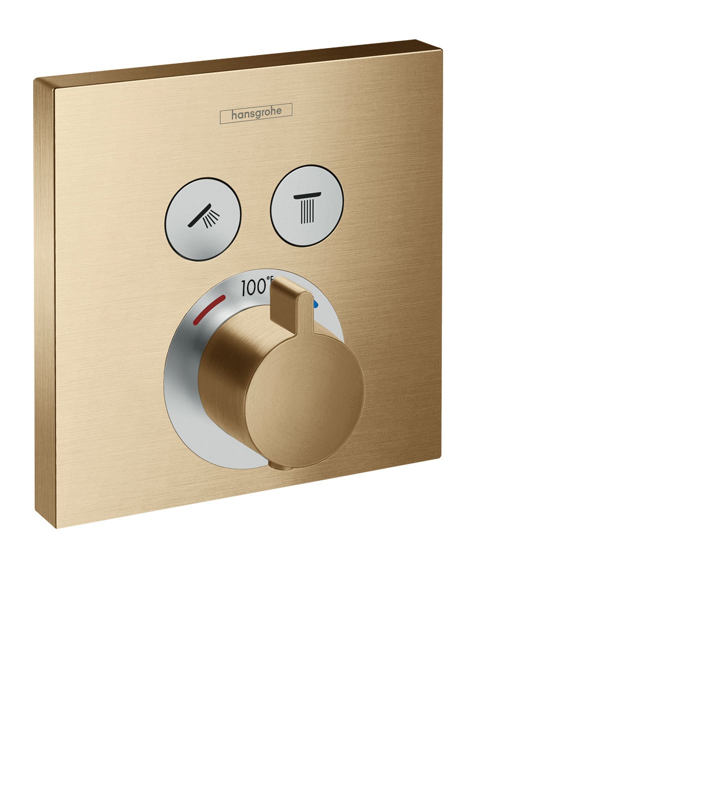 Thermostatic Trim for 2 Functions, Square in Multiple Finishes