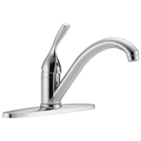 Delta - Single Handle Kitchen Faucet - Chrome - 100-DST