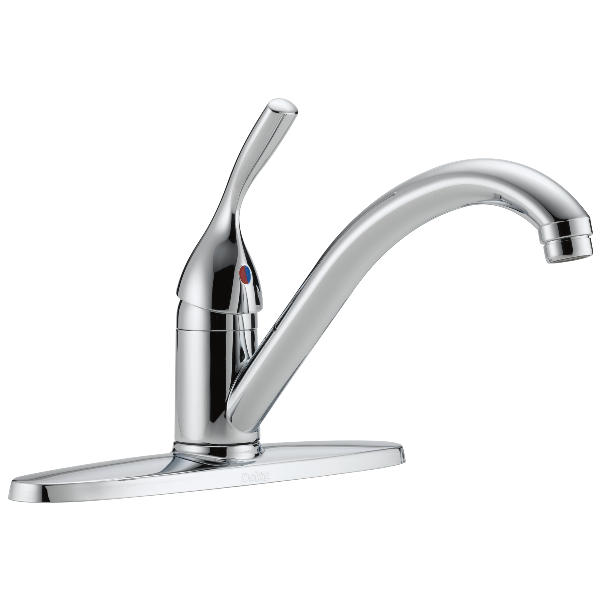 Delta - Single Handle Kitchen Faucet - Chrome - 100-DST