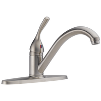 Delta - Single Handle Kitchen Faucet - Stainless - 100-SS-DST