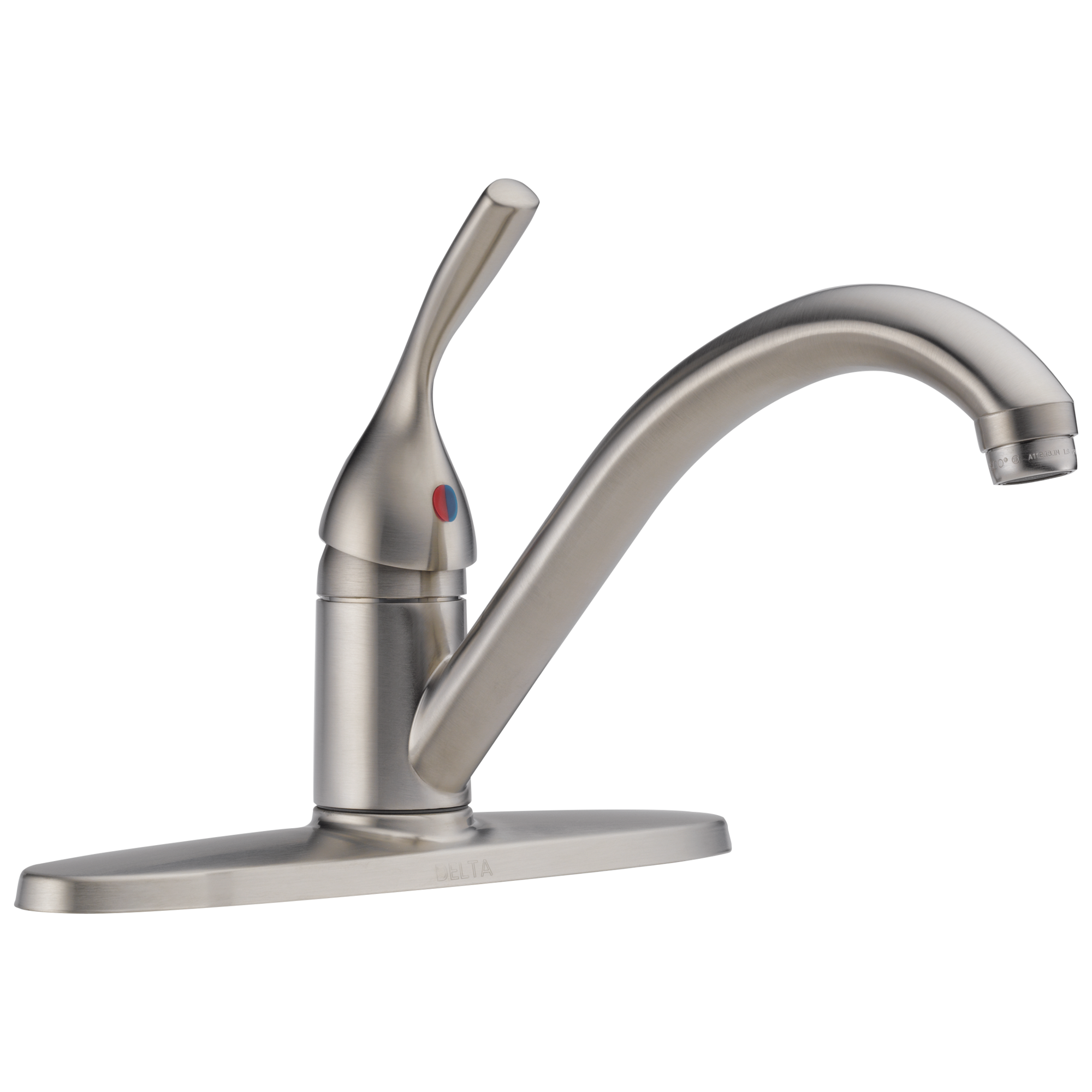 Delta - Single Handle Kitchen Faucet - Stainless - 100-SS-DST