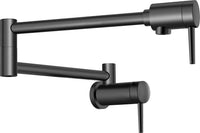 Delta - Contemporary Wall Mount Pot Filler - Matte Black - 1165LF-BL