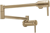 Delta - Contemporary Wall Mount Pot Filler - Champagne Bronze - 1165LF-CZ