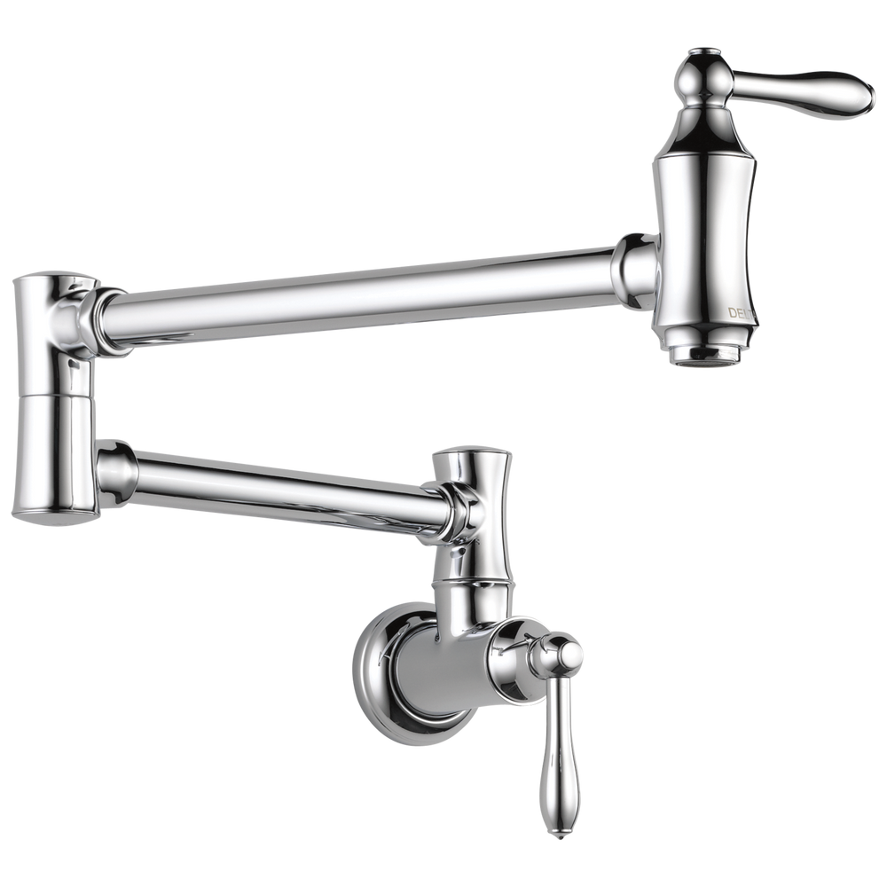 Delta - Traditional Wall Mount Pot Filler - Chrome - 1177LF