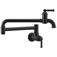 Delta - Wall Mount Pot Filler - Matte Black - 1190LFL-BL