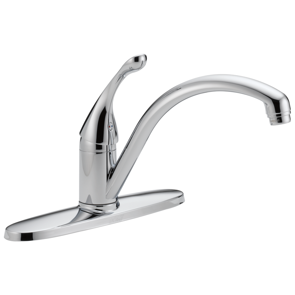 Delta - Single Handle Kitchen Faucet - Chrome - 140-WE-DST