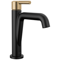 Delta - Single Handle Bathroom Faucet - Matte Black / Champagne Bronze - 15849LF-GZ