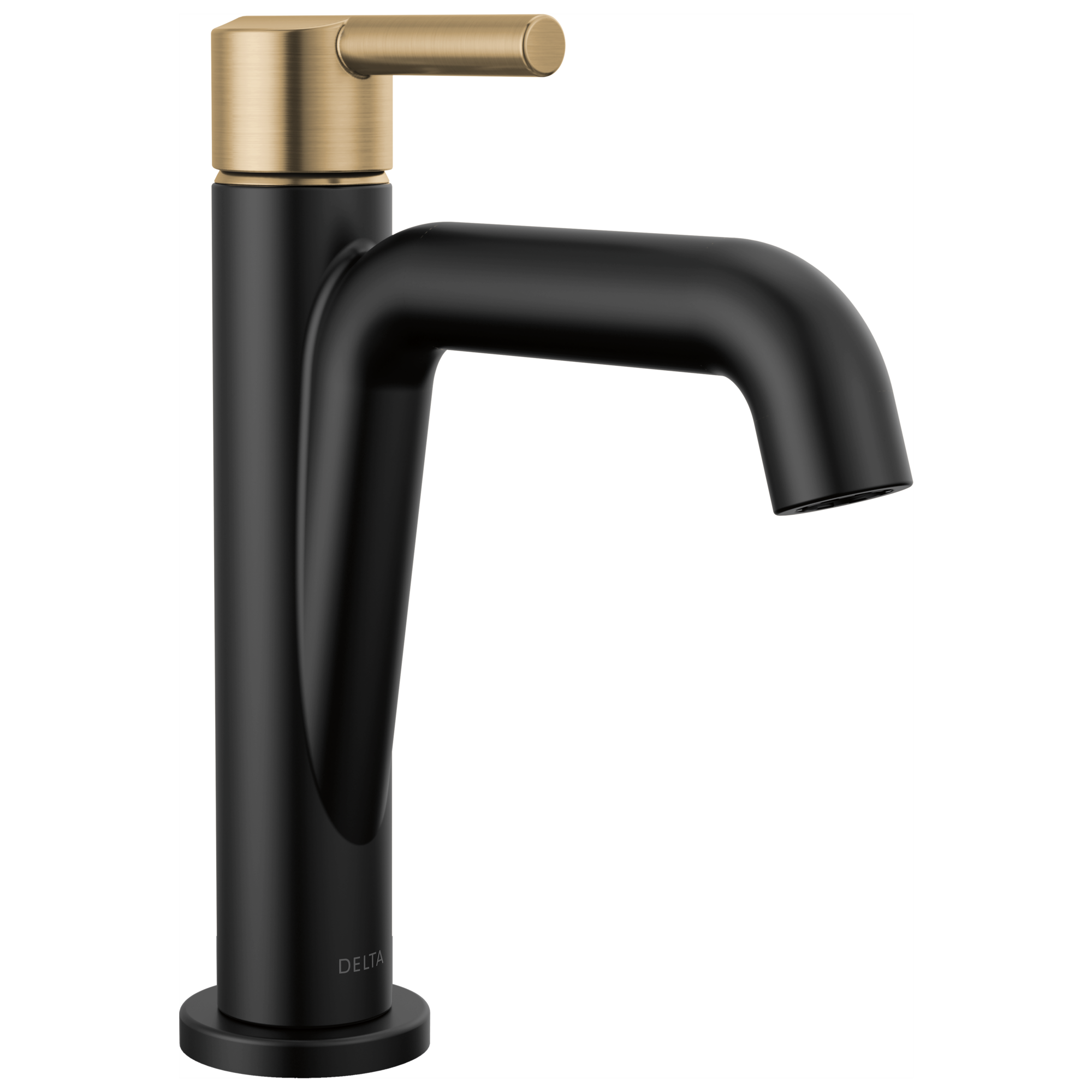 Delta - Single Handle Bathroom Faucet - Matte Black / Champagne Bronze - 15849LF-GZ