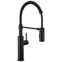 Delta - Single-Handle Pull-Down Spring Kitchen Faucet - Matte Black - 18803-BL-DST