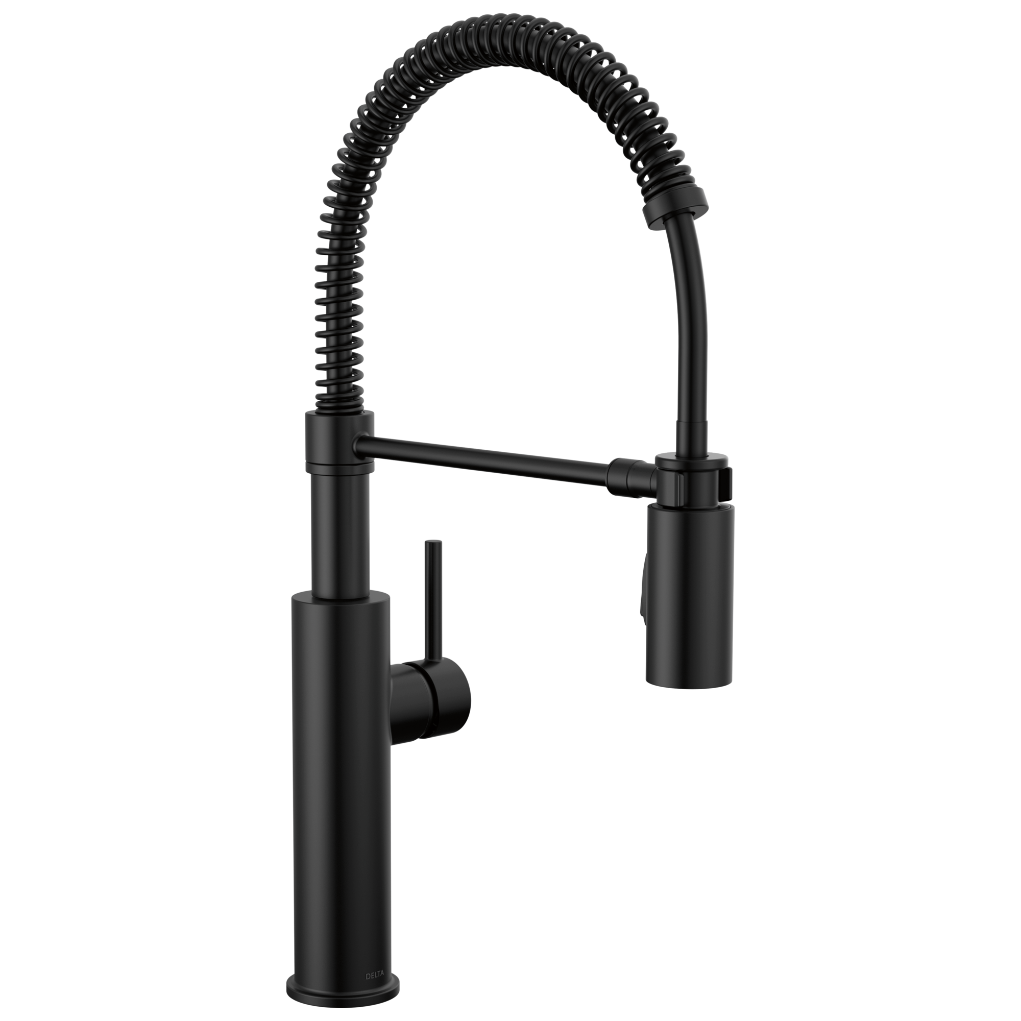 Delta - Single-Handle Pull-Down Spring Kitchen Faucet - Matte Black - 18803-BL-DST