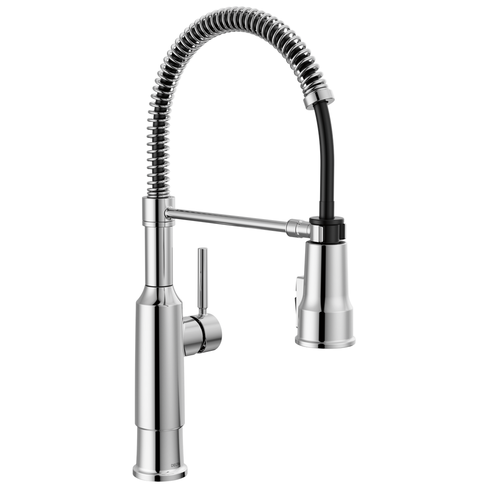 Delta - Single-Handle Pull-Down Spring Kitchen Faucet - Chrome - 18804Z-DST