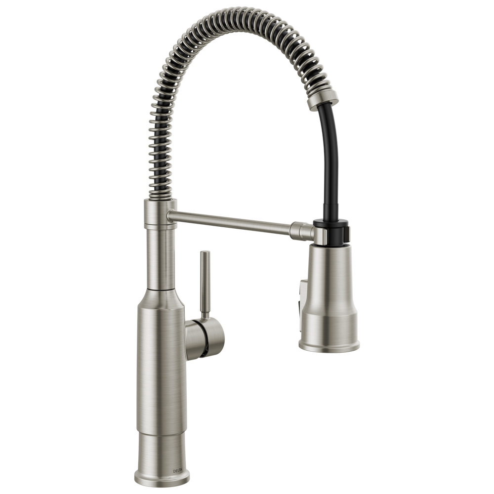 Delta - Single-Handle Pull-Down Spring Kitchen Faucet - Spotshield Stainless - 18804Z-SP-DST