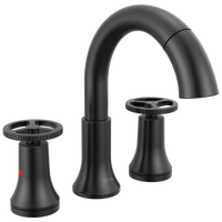 Delta - Two Handle Widespread Pull Down Bathroom Faucet - Matte Black - 3558-BLPD-DST