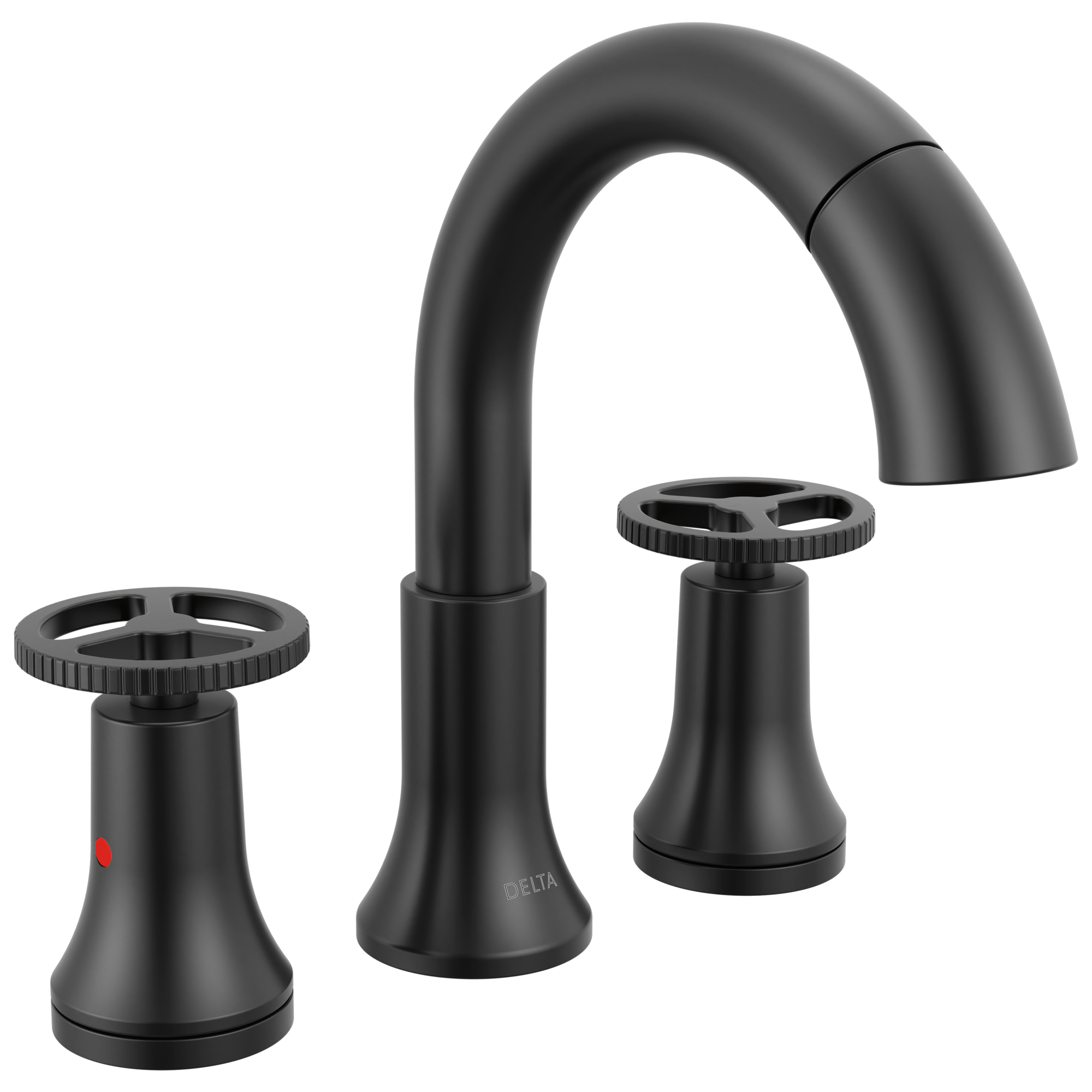 Delta - Two Handle Widespread Pull Down Bathroom Faucet - Matte Black - 3558-BLPD-DST