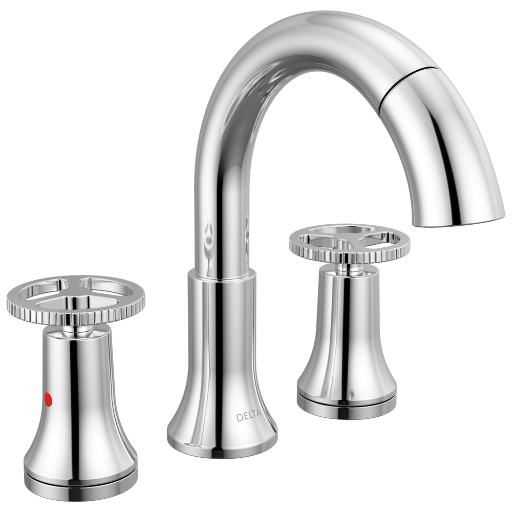 Delta - Two Handle Widespread Pull Down Bathroom Faucet - Chrome - 3558-PD-DST