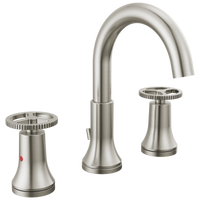 Delta - Two Handle Widespread Bathroom Faucet - Stainless - 3558-SSMPU-DST