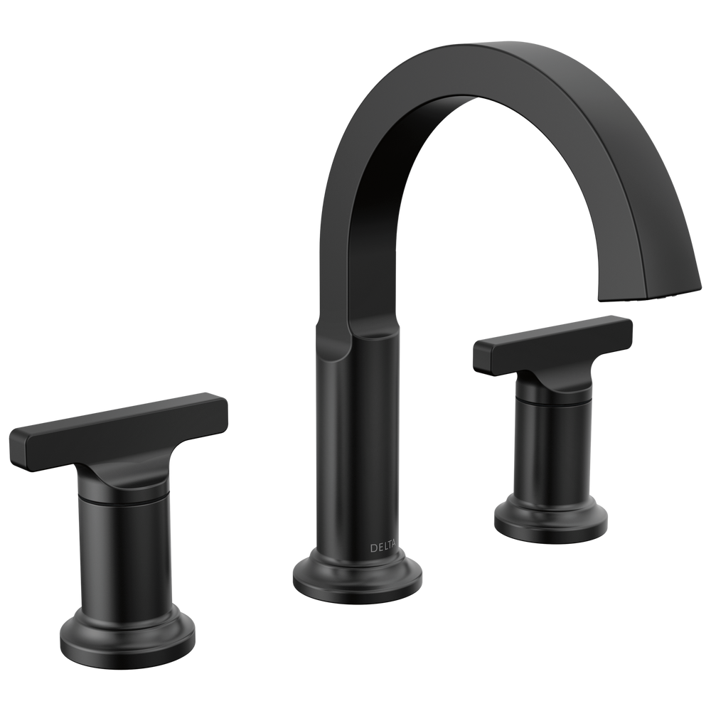 Delta - Two Handle Widespread Bathroom Faucet - Matte Black - 355887-BL-DST