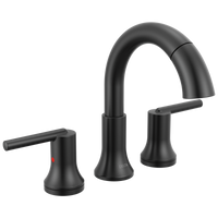 Delta - Two Handle Widespread Pull Down Bathroom Faucet - Matte Black - 3559-BLPD-DST