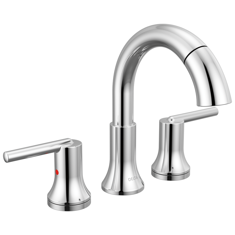 Delta - Two Handle Widespread Pull Down Bathroom Faucet - Chrome - 3559-PD-DST