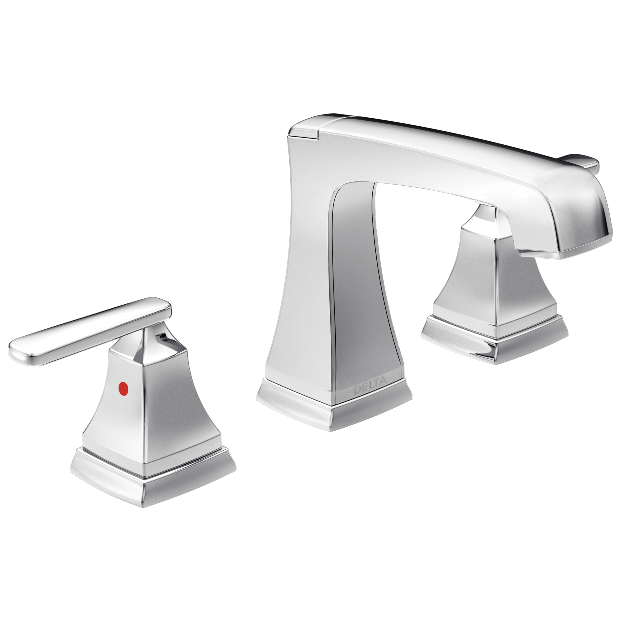 Delta - Two Handle Widespread Bathroom Faucet with EZ Anchor® - Chrome - 3564-MPU-DST