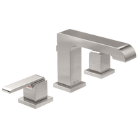 Delta - Two Handle Widespread Bathroom Faucet - Stainless - 3567-SSMPU-DST