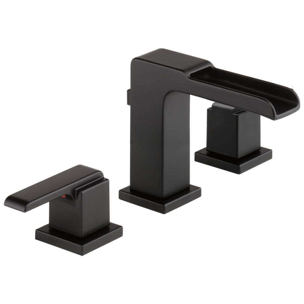 Delta - Two Handle Widespread Channel Bathroom Faucet - Matte Black - 3568LF-BLMPU