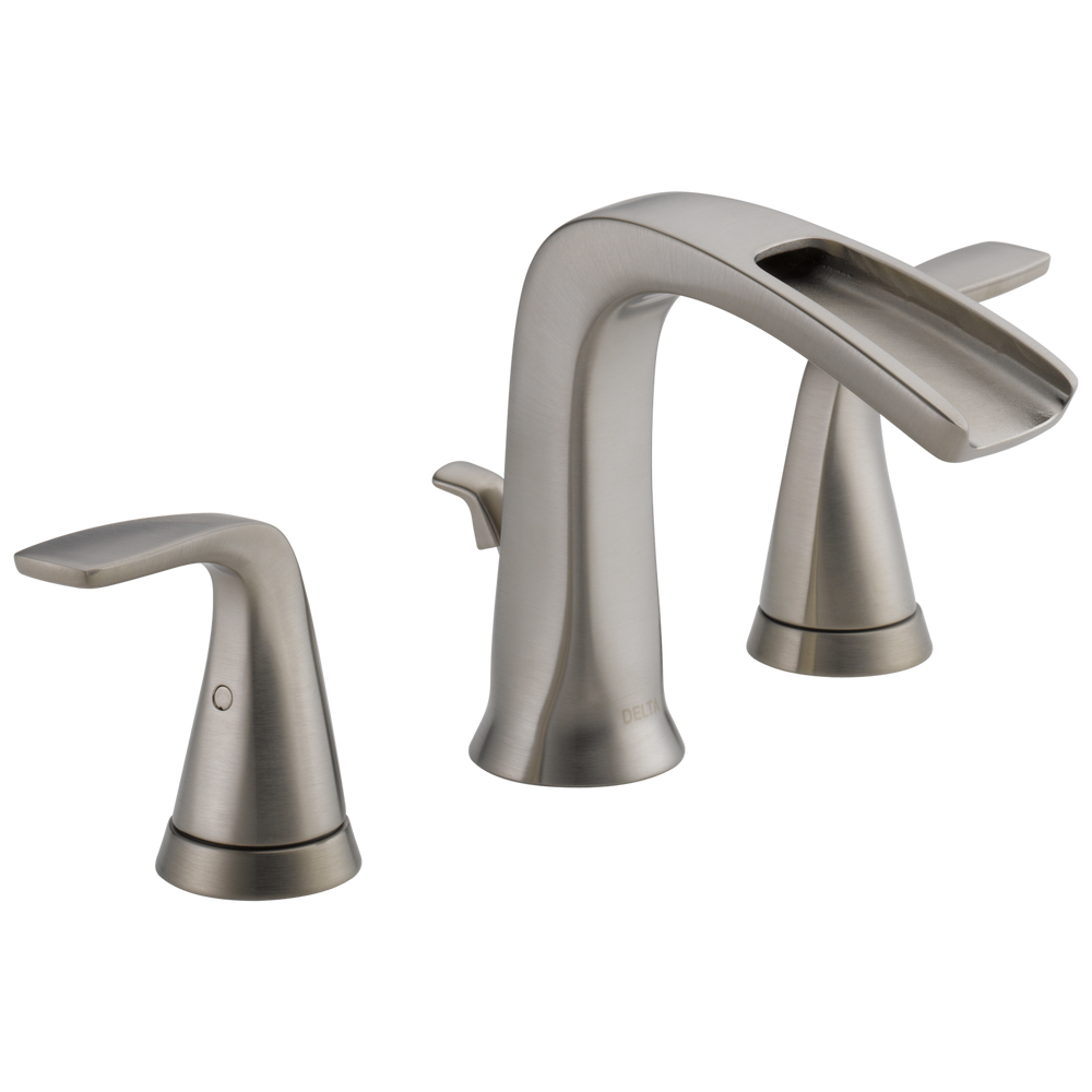 Delta - Two Handle Widespread Bathroom Faucet - Stainless - 35724LF-SS-ECO