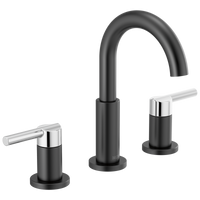 Delta - Two Handle Widespread Bathroom Faucet - Black / Chrome - 35749LF-CS