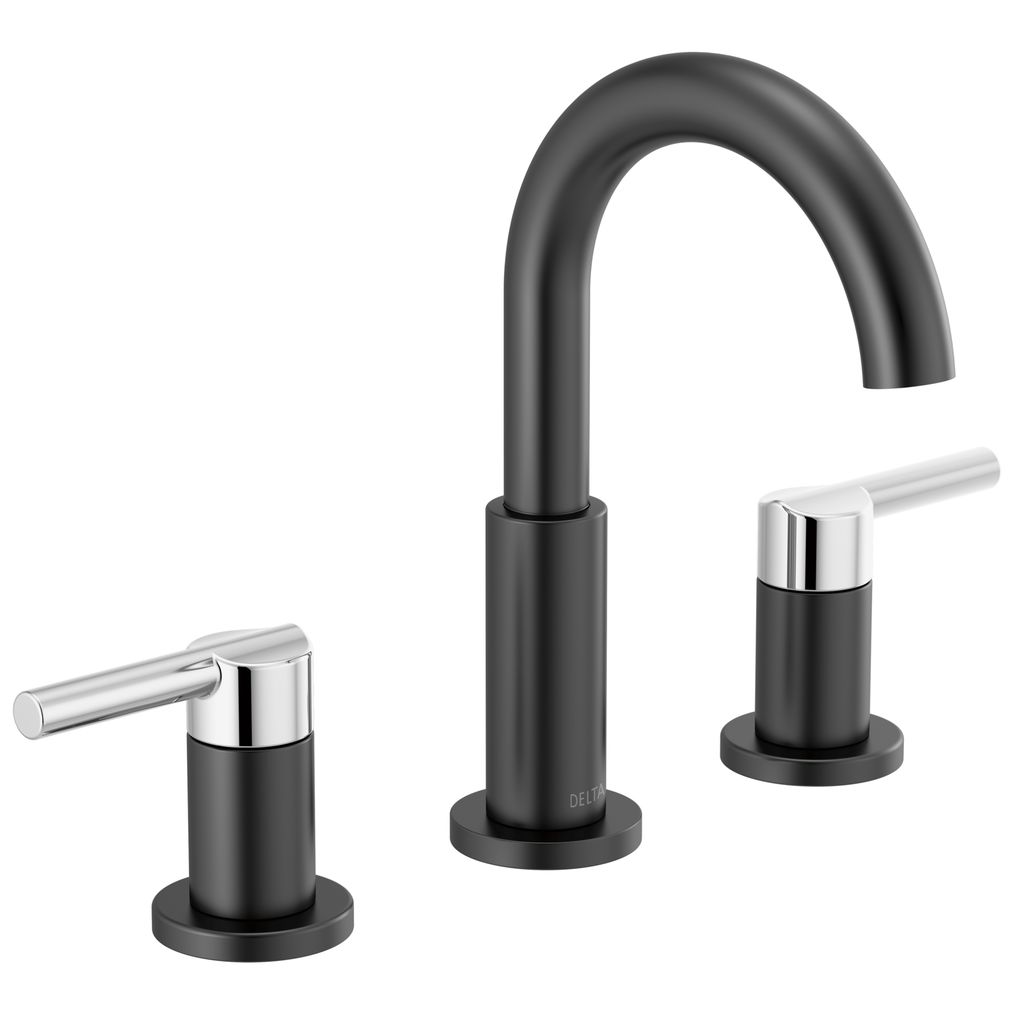 Delta - Two Handle Widespread Bathroom Faucet - Black / Chrome - 35749LF-CS