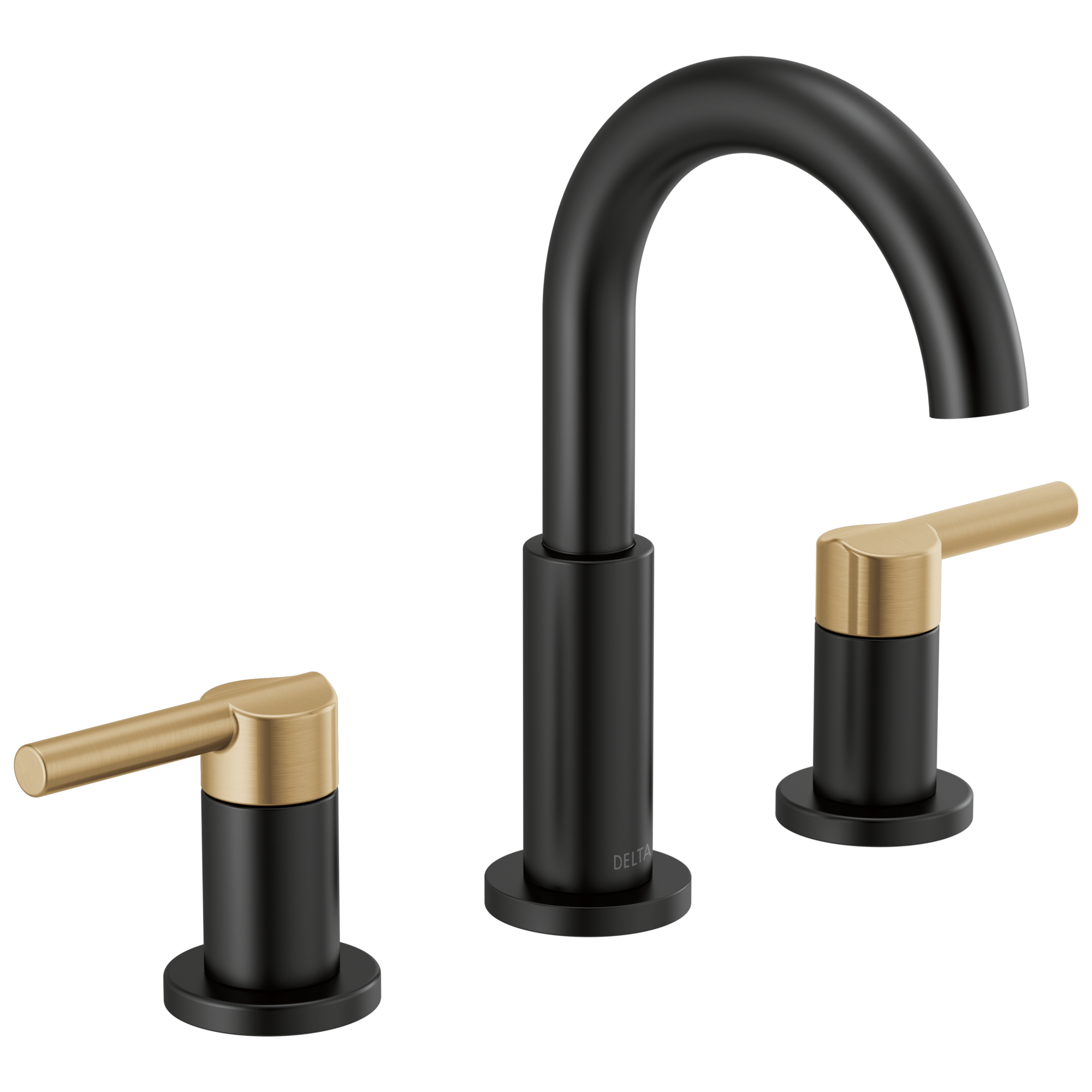 Delta - Two Handle Widespread Bathroom Faucet - Matte Black / Champagne Bronze - 35749LF-GZ