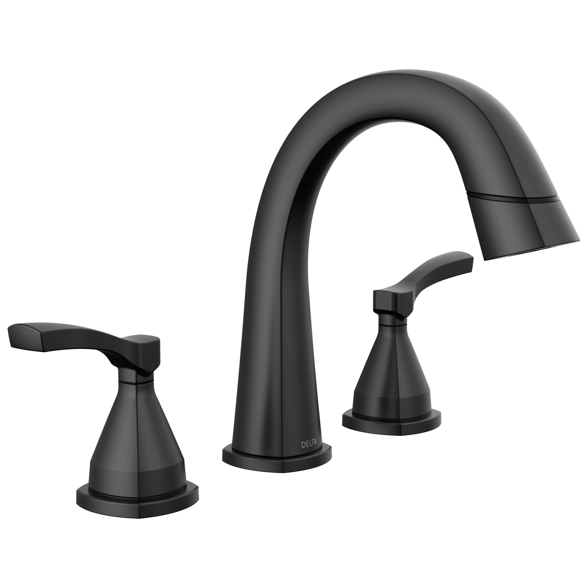 Delta - Two Handle Widespread Pull Down Bathroom Faucet - Matte Black - 35775-BLPD-DST