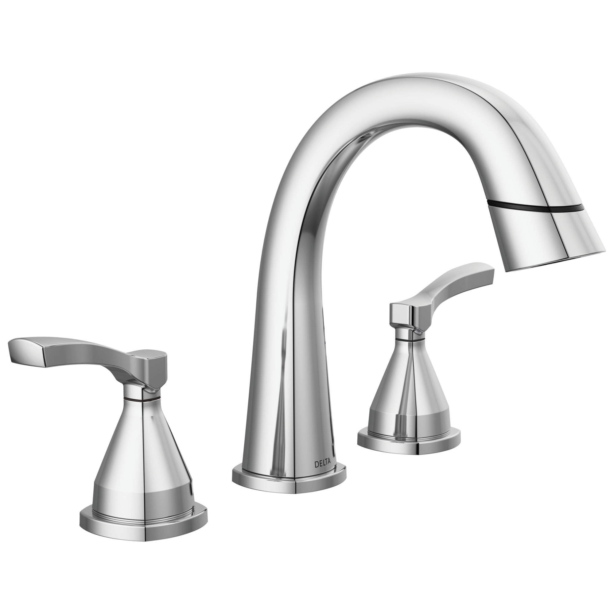 Delta - Two Handle Widespread Pull Down Bathroom Faucet - Lumicoat® Chrome - 35775-PD-PR-DST